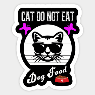 Cat Do Not Eat Dog Food Sticker